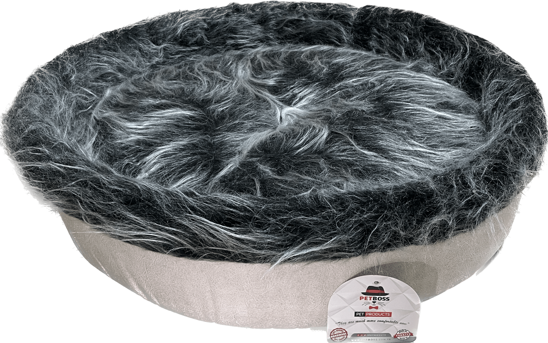 Petboss Sünger Peluş M (Bej-Siyah) STD