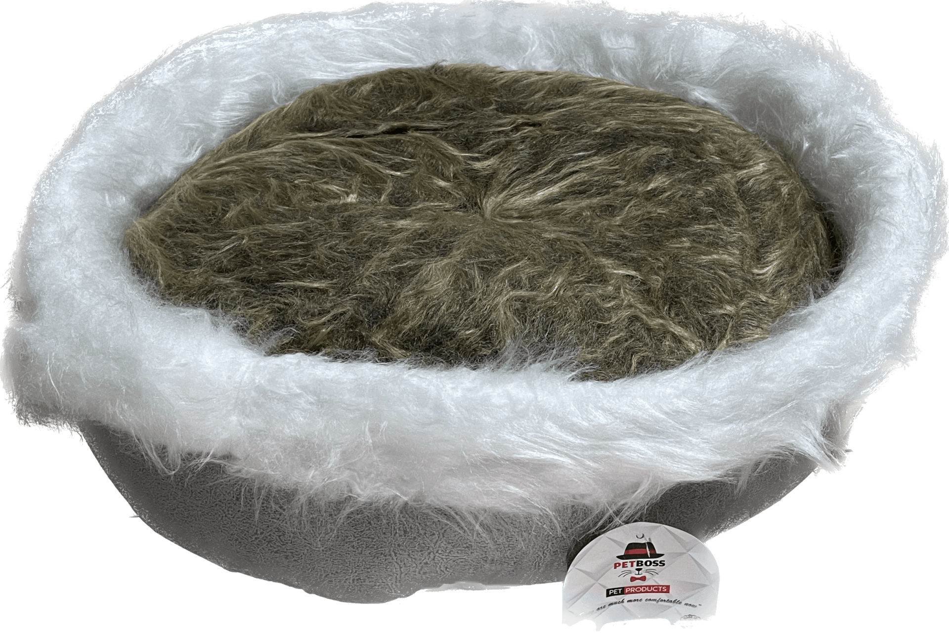 Petboss Sünger Peluş M (Gri-Beyaz)