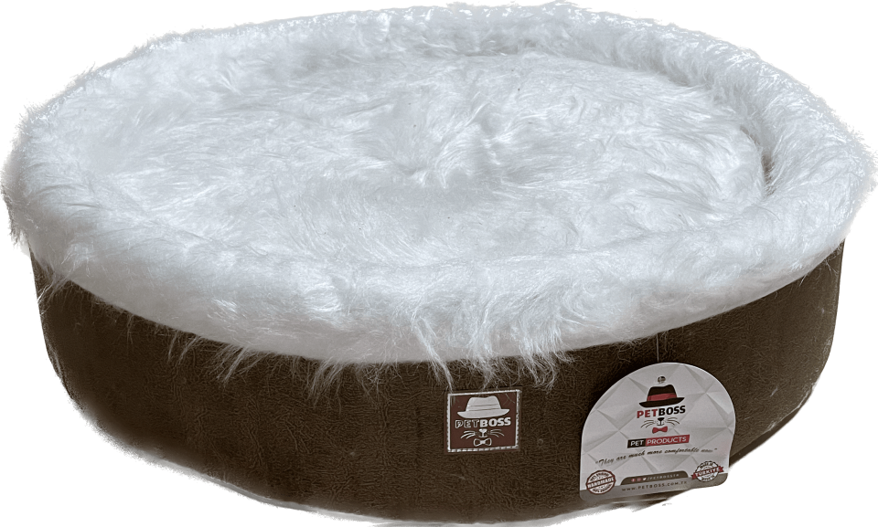 Petboss Sünger Peluş M (Kahverengi-Beyaz)