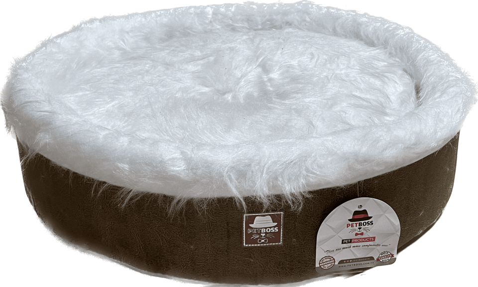 Petboss Sünger Peluş M (Kahverengi-Beyaz) STD