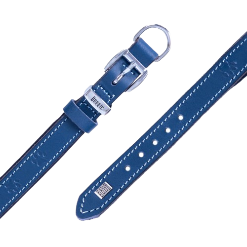 Doggie Konfor Deri Pati Desenli Boyun Tasması Royalmavi 2X35-40Cm