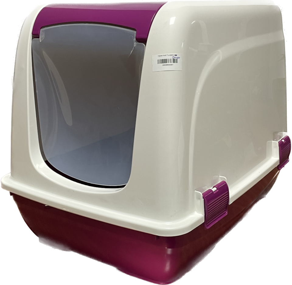 İba Pet Kapalı Kedi Tuvaleti 2 Bordo