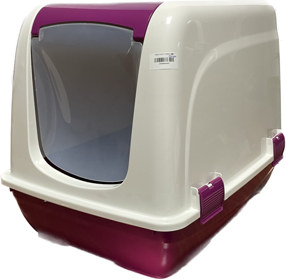 İba Pet Kapalı Kedi Tuvaleti 2 Bordo