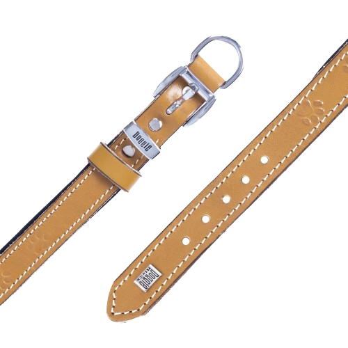 Doggie Konfor Deri Pati Desenli Boyun Tasması Kamel 2X35-40Cm