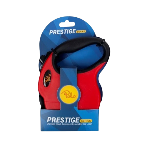 Polo Prestige Kırmızı Otomatik Köpek Tasması 5 Mt Medium