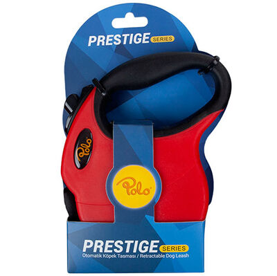 Polo Prestige Kırmızı Otomatik Köpek Tasması 5 Mt Medium
