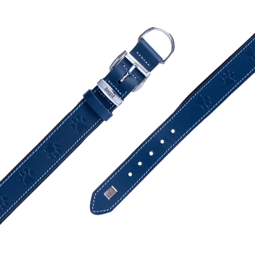 Doggie Konfor Deri Pati Desenli Boyun Tasması Royalmavi 3X42-50Cm