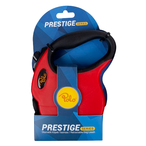 Polo Prestige Kırmızı Otomatik Köpek Tasması 5 Mt Large