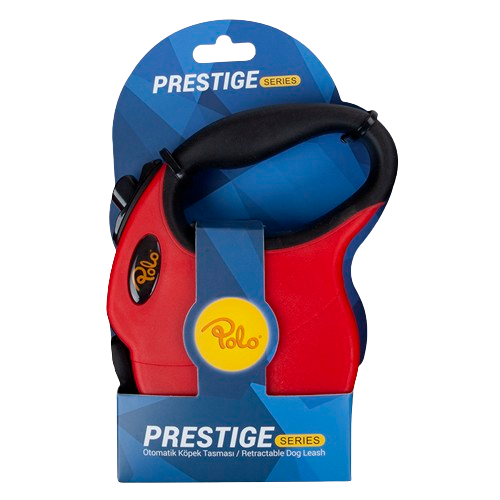 Polo Prestige Kırmızı Otomatik Köpek Tasması 5 Mt Large