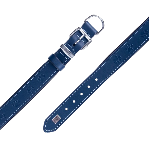 Doggie Konfor Deri Pati Desenli Boyun Tasması Royalmavi 3,5X47-55Cm