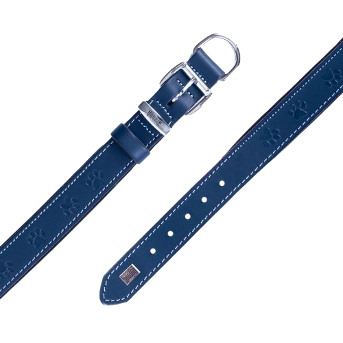 Doggie Konfor Deri Pati Desenli Boyun Tasması Royalmavi 3,5X47-55Cm