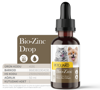 Petguard Bio-Zinc Biyotin Çinko Kolajen 50 ml