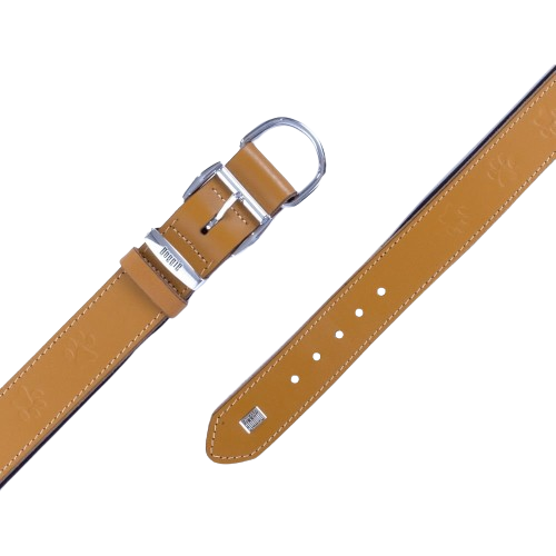 Doggie Konfor Deri Pati Desenli Boyun Tasması Kamel 4X52-60Cm