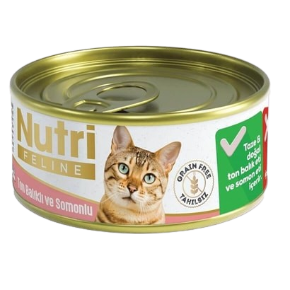 Nutri Feline Tahılsız Ton Balıklı Somonlu Konserve Kedi Maması 85 gr